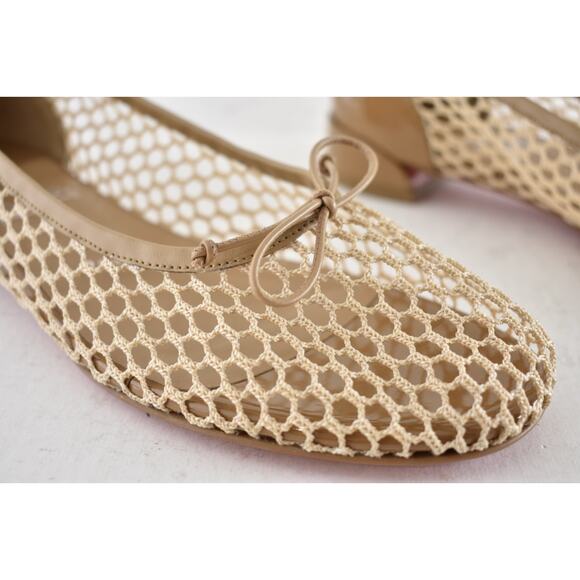 Christian Louboutin Sweetie Jane Mesh Flat Lionne Beige Nude Ballet Ballerina 39 - Picture 6 of 16